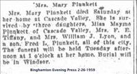 Plunkett, Mary